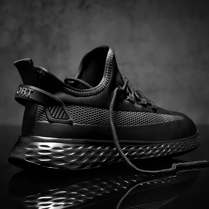 Удобные мужские повседневные туфли кожаные на плоской подошве уличная Модная