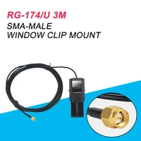 original nagoya rb clp window clip mount rg 174u 3m cable sma male connector for portable walkie talkie two way radio antenna