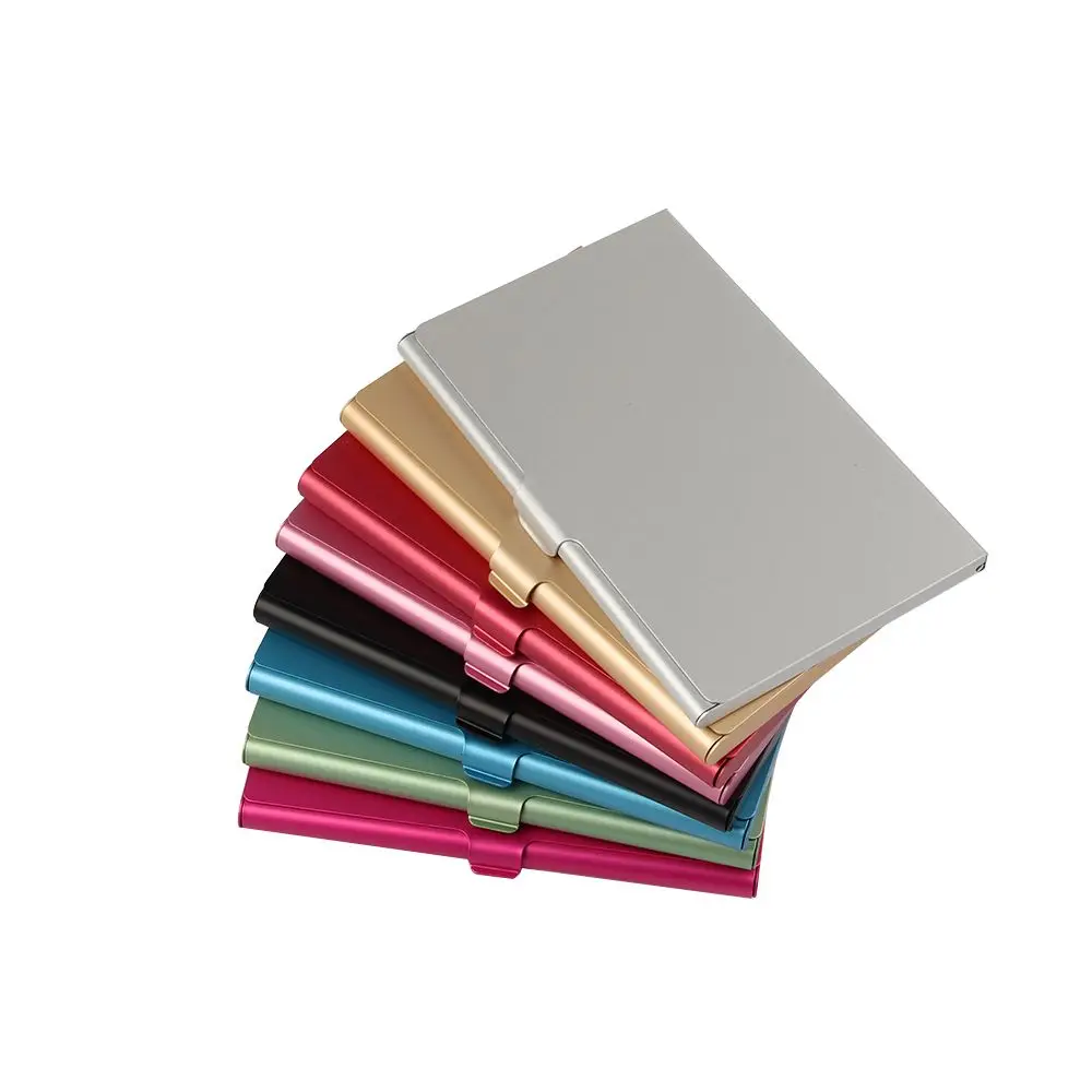 

Business Card Case Stainless Steel Aluminum Holder Metal Box Cover Credit Men ID Card Holder Card Metal Wallet