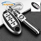 Xburstcar для Infiniti Nissan Altima Maxima Murano Rogue Sentra 370z аксессуары TPU Кожаный Автомобильный 4 чехол для ключей с кнопками чехол для ключей брелок