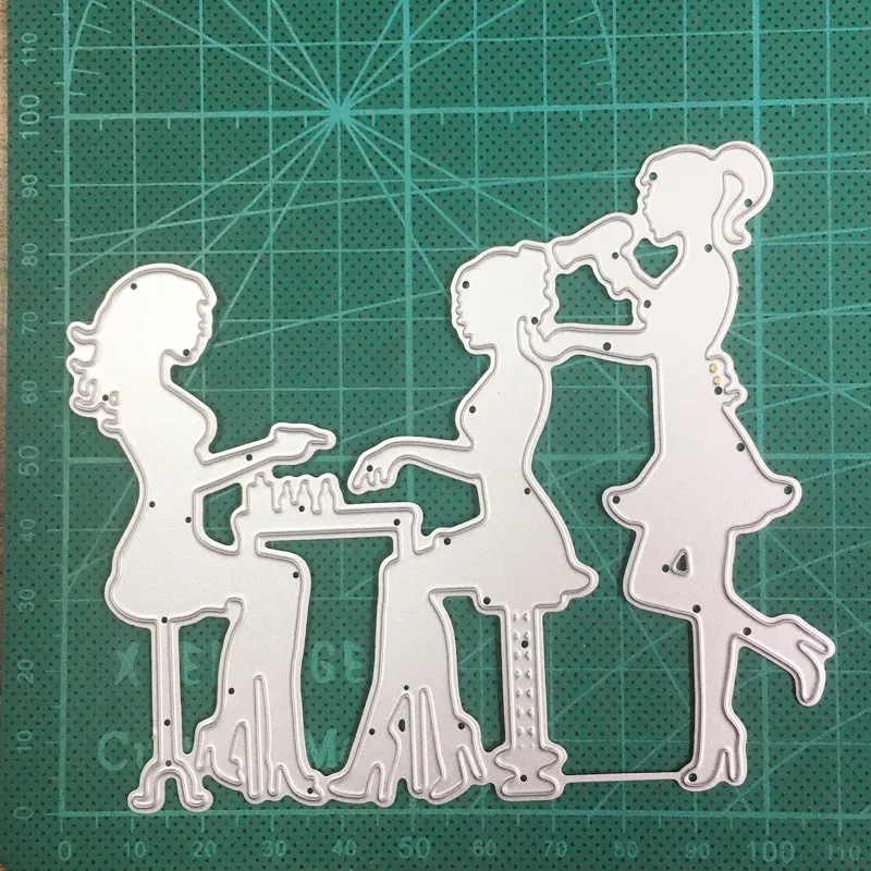 

2020 new metal dies Girl Nail Art Haircut Cutting Dies Stencils dies for Scrapbooking DIY Album Paper Card Making Embossing Dies