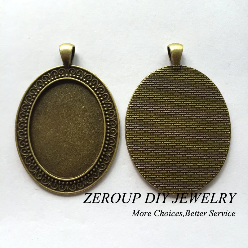 5 шт./лот 30x40 мм ожерелье с подвеской античный бронзовый серебристый цвет