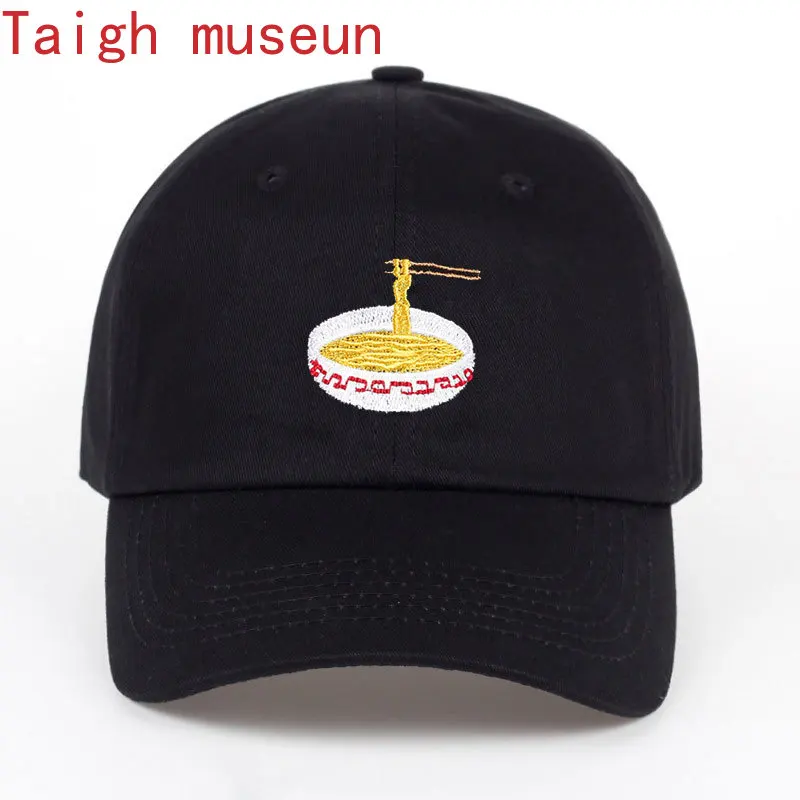 

Embroidery Ramen Noodle Soup Adjustable Baseball Caps Men Women Hip Hop Casual Cotton Snapback Hats Sun Visor Dad Cap