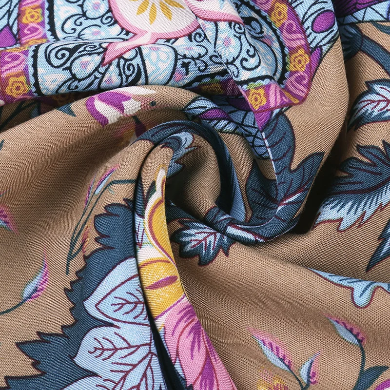 

Digital Print All-Match Dress 2021 New Plus Size Women's Short-Sleeved Loose Fashion Sexy Bohemian Beach Holiday Cloak Dress