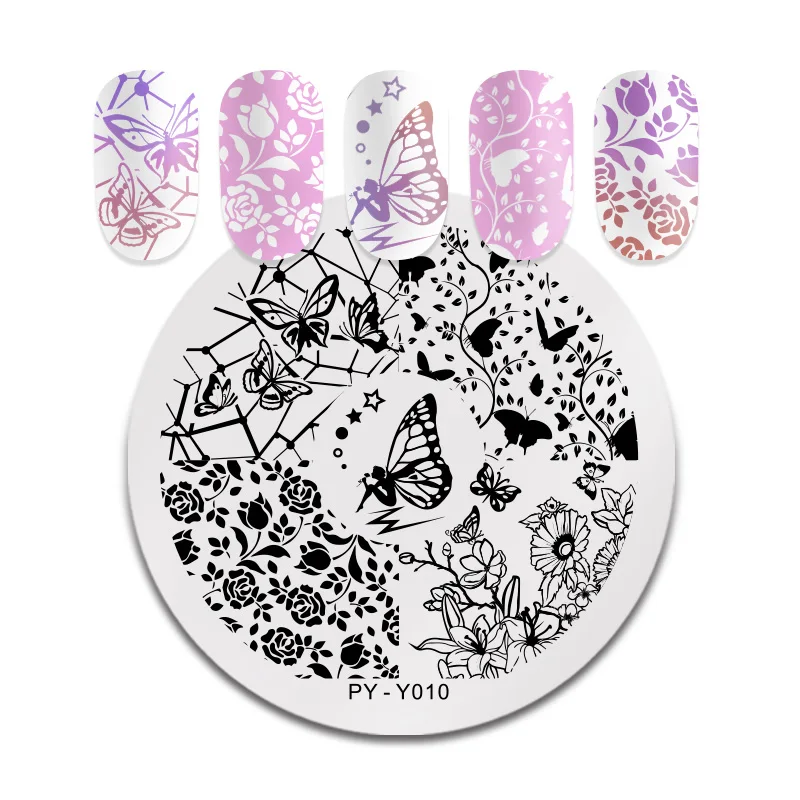 10 PICT YOU полосатая линия штамповки пластины цветы животные штамп пластины тропические геометрические кружева Хэллоуин Тыква ногтей штамповки пластины - Цвет: 10