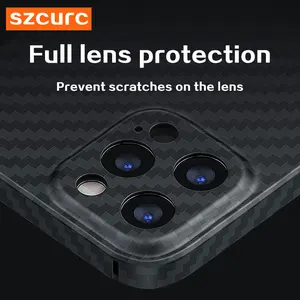 for iphone 12 pro max phone case carbon fiber kevlar ultra thin case luxury high sense new anti fall matte protective cover free global shipping