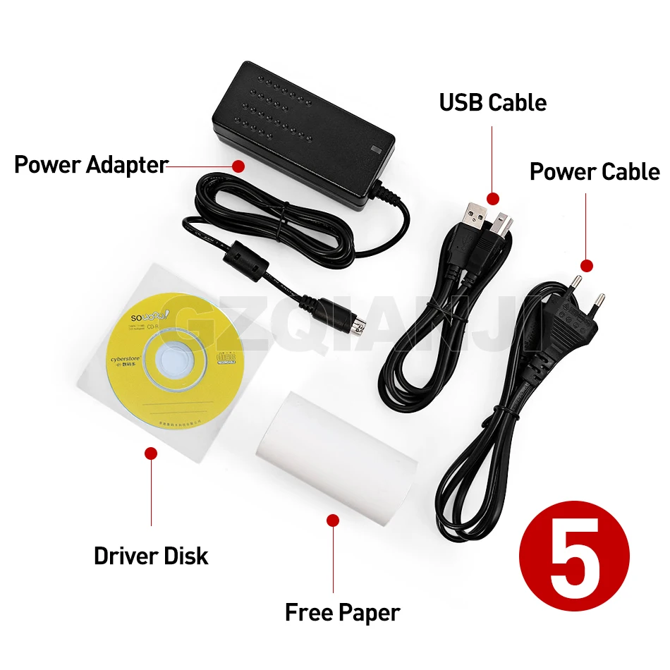 POS 80 мм тепловой чековый принтер автоматический режущий с USB Последовательный