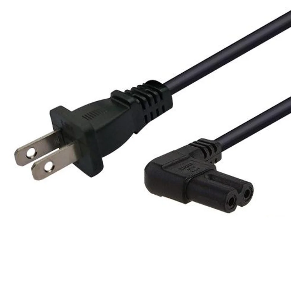 

Black PVC Copper 10A 250V 1.0M 90 degree elbow IEC320-C7 to USA Taiwan Canada Japan power extension cable 3*0.75mm