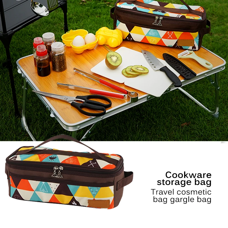 Cooking Utensils Organizer Bag Portable Pouch Travel Storage for Picnic Hiking BBQ Camping Outdoor | Спорт и развлечения