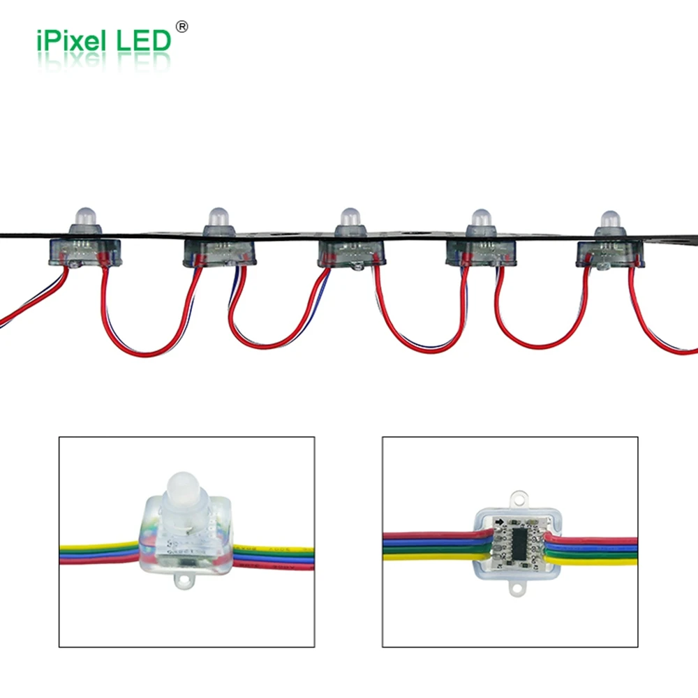 UCS1903/WS2811 IC 12 мм рассеянные плоские цифросветодиодный RGB светодиодные пиксельные
