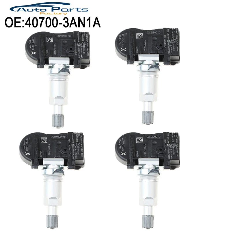 Датчик давления в шинах TPMS для Nissan Juke Cube Versa Leaf Sentra 40700-3AN1A 407003AN1A 315 МГц, 4 шт.