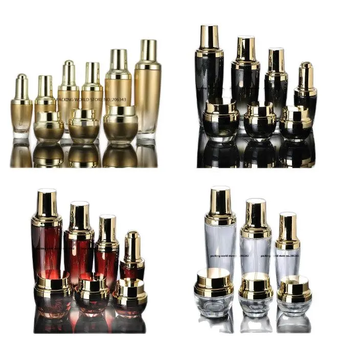 Стеклянная банка 50 г Красного/прозрачного/черного/золотого цвета для