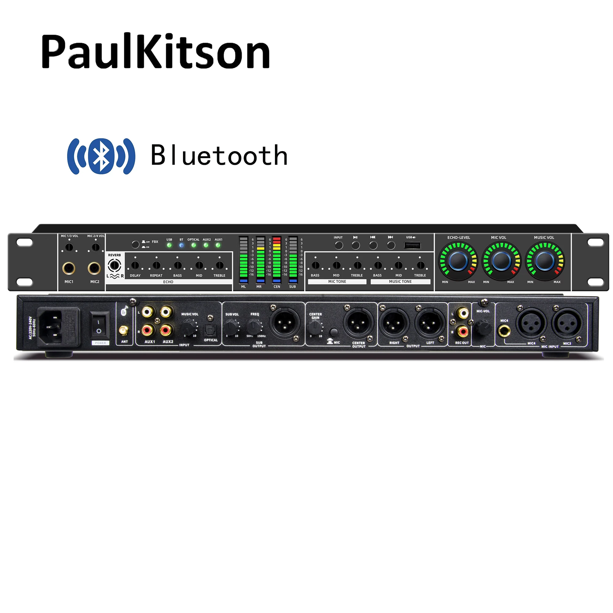 Paulkitson FX12 караоке предэффекты KTV Профессиональный цифровой аудио эхо эффект