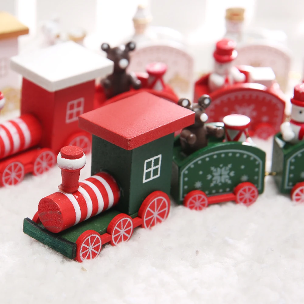 

Christmas Wooden Train Merry Christmas Ornaments Christmas Decorations Toys For Home Table Noel Navidad Xmas Gifts New Year 2022
