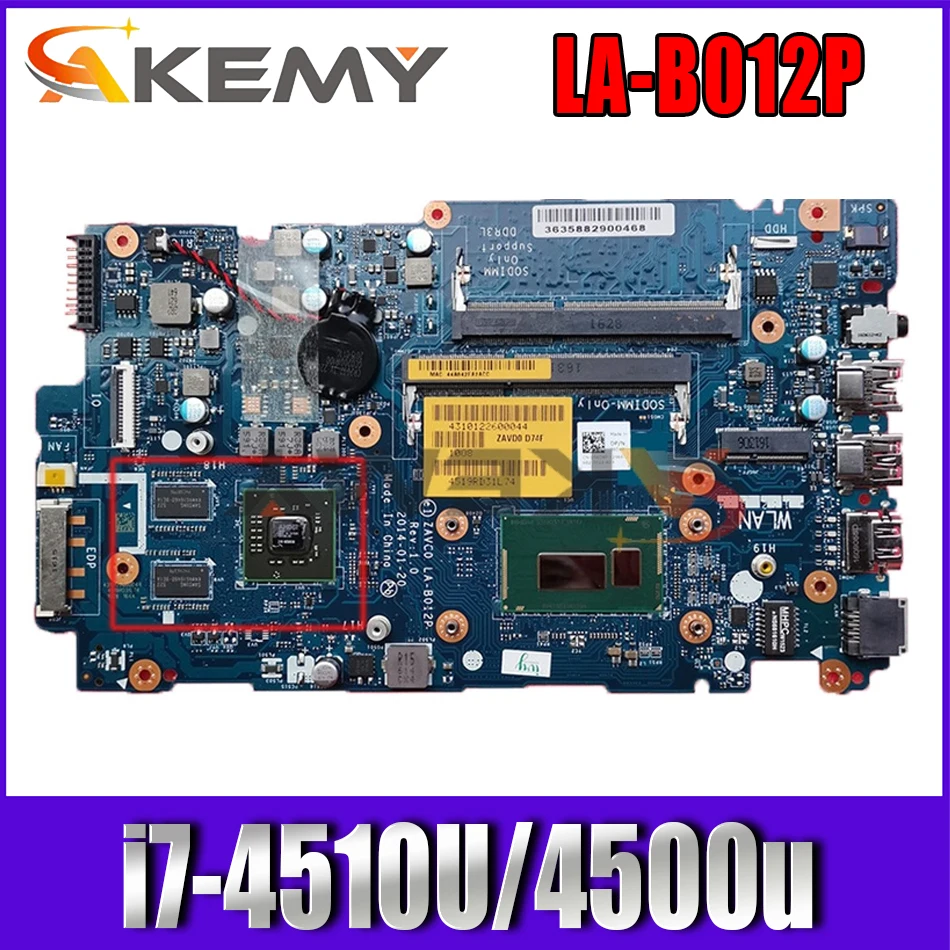 Akemy I7-4510U/4500u для DELL Inspiron 5547 5447 5442 материнская плата ZAVC0 LA-B012P CN-05MD4V 5MD4V 100%