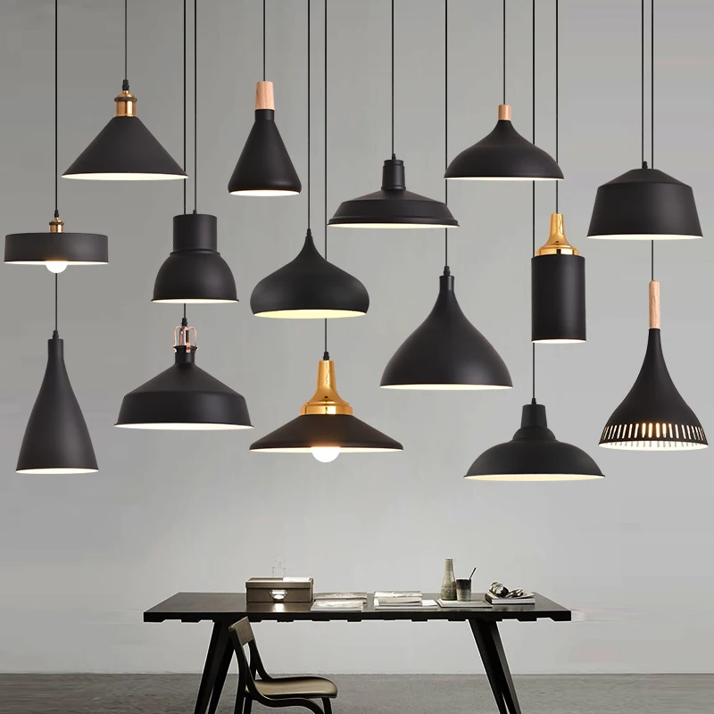 Retro hanging ceiling lamps aluminium E27 Pendant lights, House dining room decoration lighting modern pendant lamps dining room deco metal pendant lights reading lighting dining living room retro ball kitchen hanging lamps