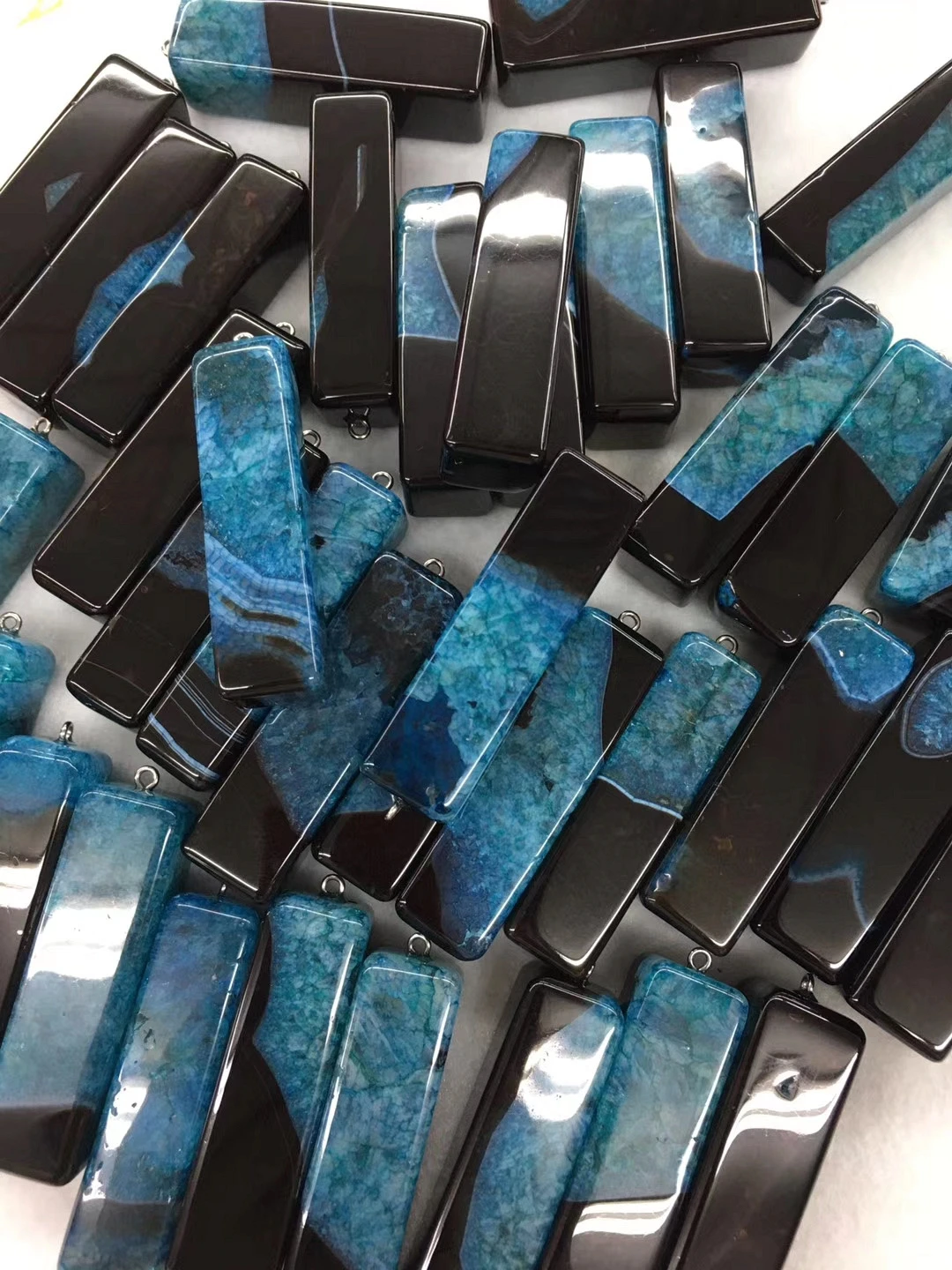 Оптовая продажа цена 10 шт./упак. натуральный голубой Кварцевый агаты кулон из