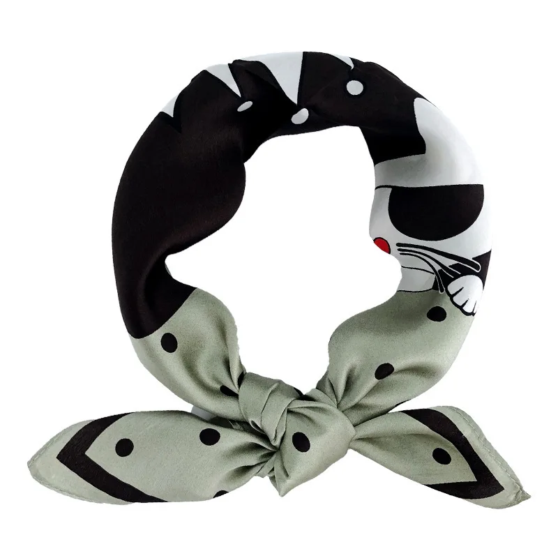 

New Hijab Winter Brand 100% Mulberry Silk Scarf 2020 Small Square Fashion Female Poncho Scarves Pashmina Bandana Foulard