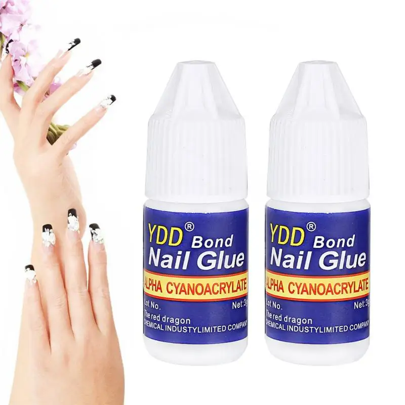 3Pcs Fast Drying Nail Art Glue Tips Glitter UV Acrylic Rhinestones 3D Decor False Manicure Tool Colle Ongle TSLM1 | Красота и