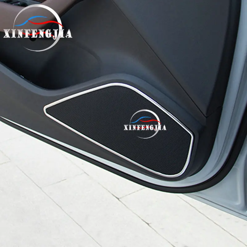 

For Audi A3 15-2017 4pcs Stainless Door Speakers Louder Frame Cover Trim