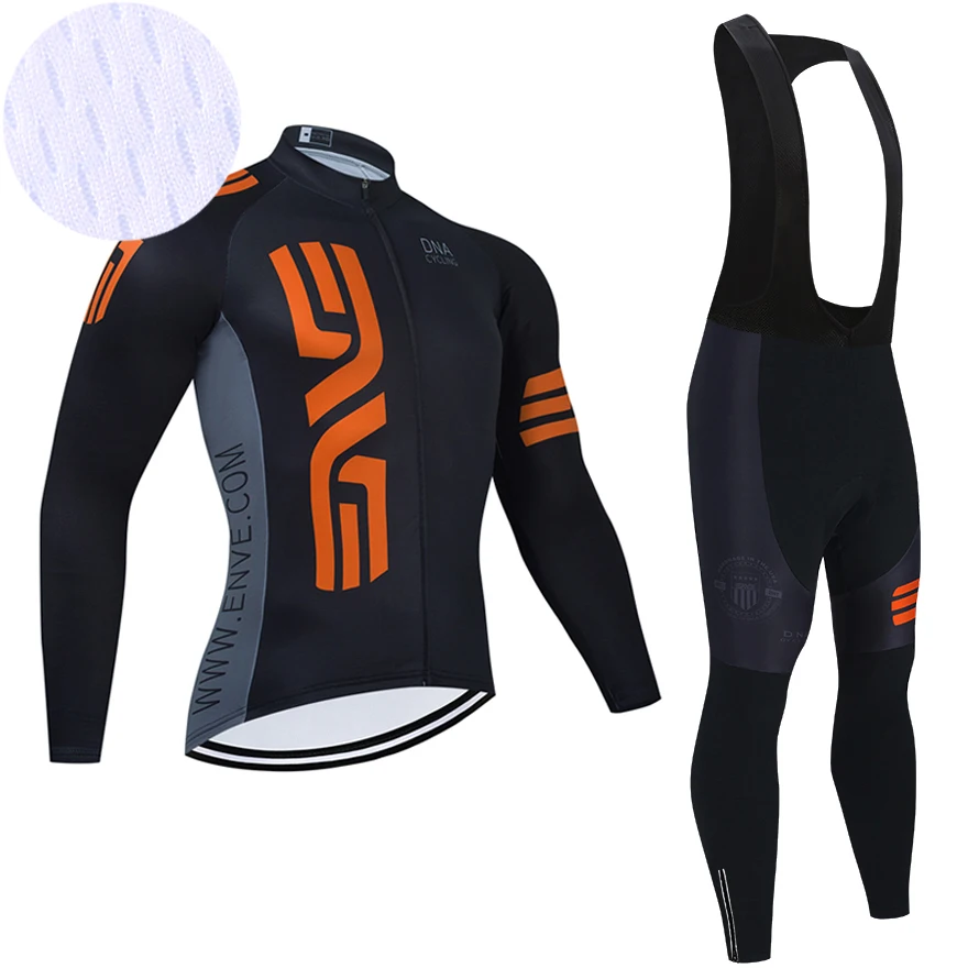 

TEAM BLACK Long Sleeve Cycling JERSEY Bike Pants set mens 20D pads Ropa Ciclismo Brathable Cycling wear Maillot Culotte