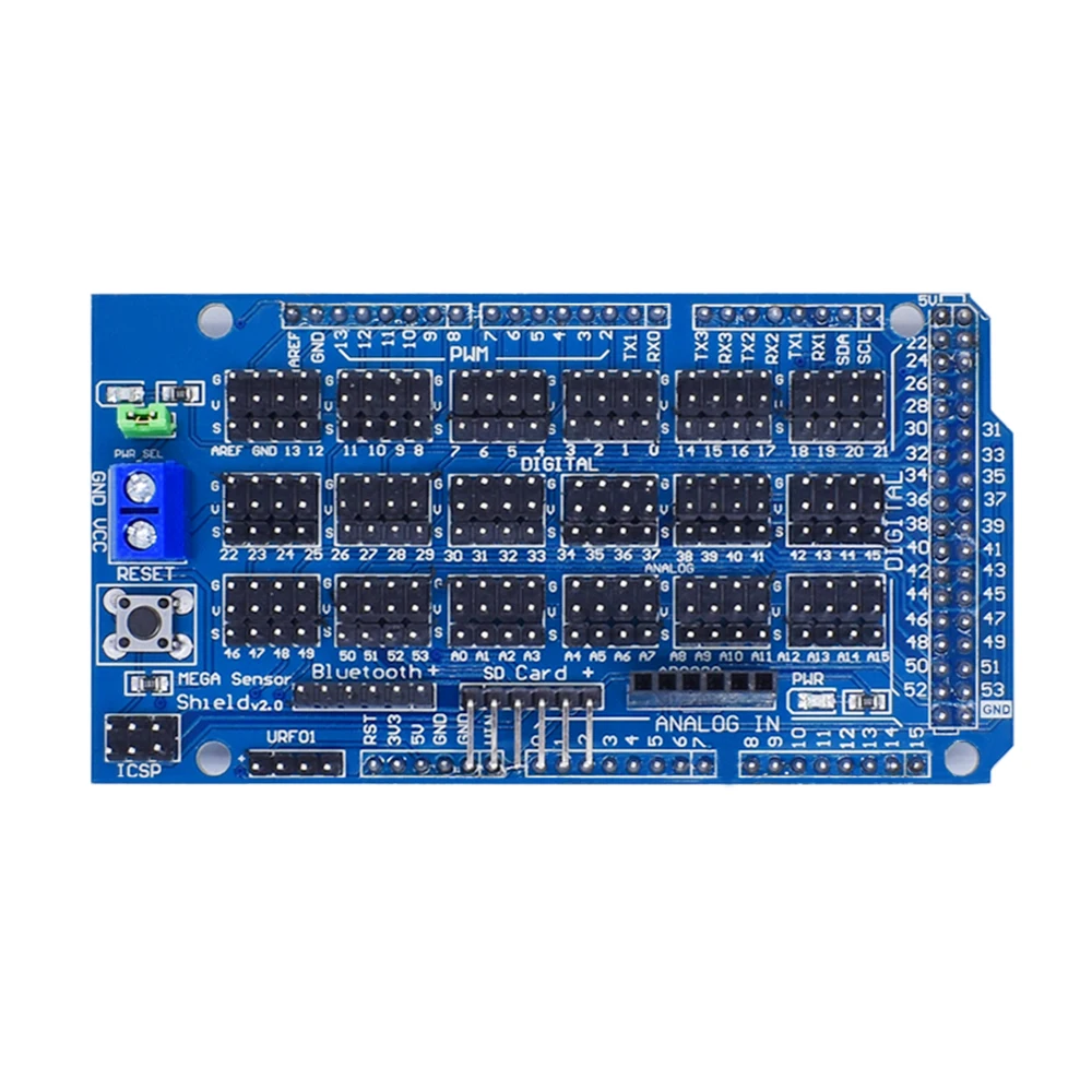 Для Arduino датчик MEGA Shield V1.0 V2.0 специальная Плата расширения 2560 Sup IIC Bluetooth SD Robot Parts