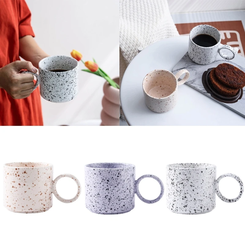 

Nordic Modern Grindstone Speckled Ceramic Mug Minimalist Household Coffee Cup Home Office Decorative Drinking Milk Drinkware