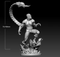 124 75mm 118 100mm resin model kits scorpion man figure sculpture unpainted no color rw 423