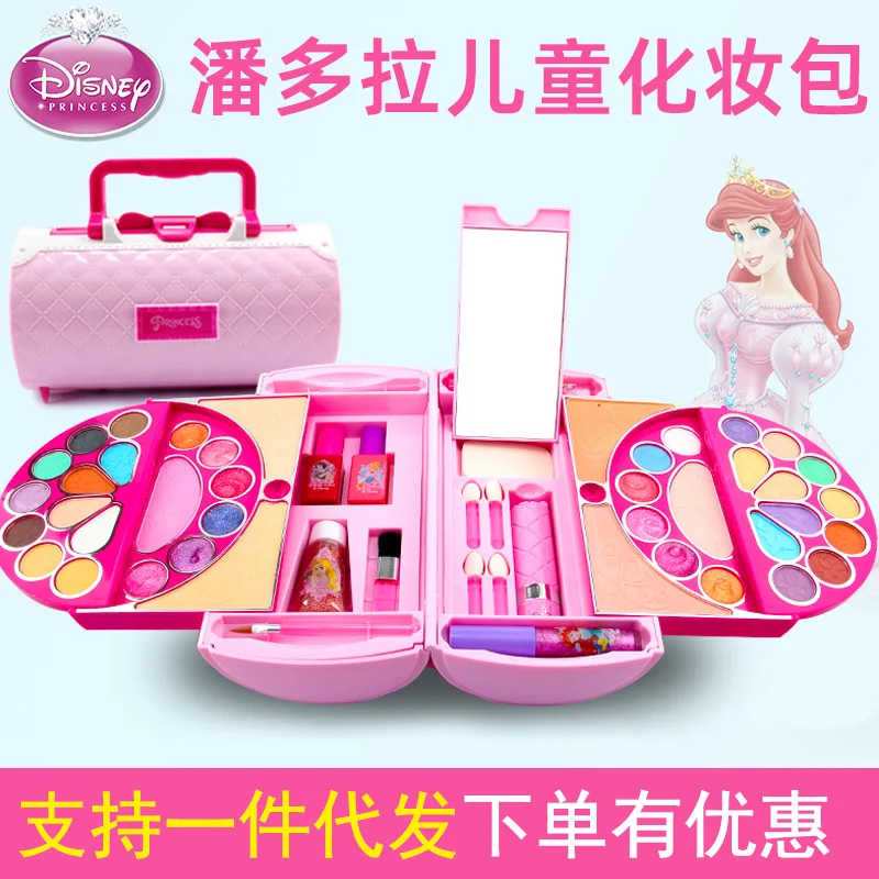 

Оригинальная Детская косметика Disney, набор для макияжа принцесс, игрушки для девочек, ручная Сумочка, подарок на день рождения