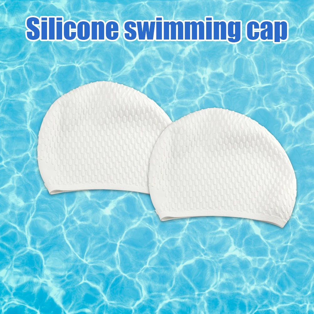 

Silicone Swimming Cap Men Women Adults Swim Pool Waterproof Ear Protection Sports Elastic Swim Diving Hat