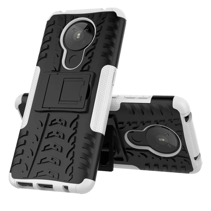 

Armor Hard PC+TPU Stand Function Case For Nokia 5.3 Cover For 6.55inch Nokia 5.3 Hybrid Kickstand Rugged Rubber Stand Phone Case