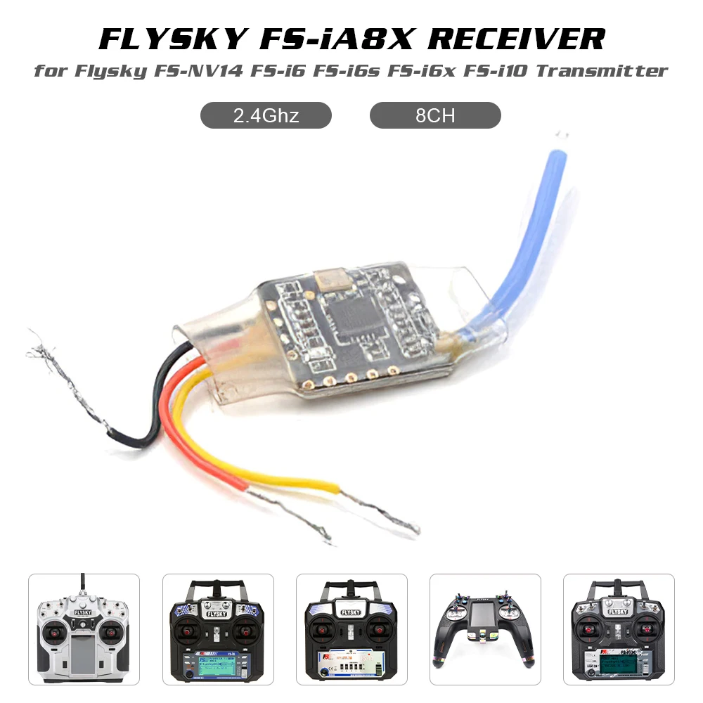 Flysky FS iA8X приемник 2 4 г 8CH i Bus с помощью которого можно/PPM для Nirvana NV14 i6 i6s i6x i8 i10