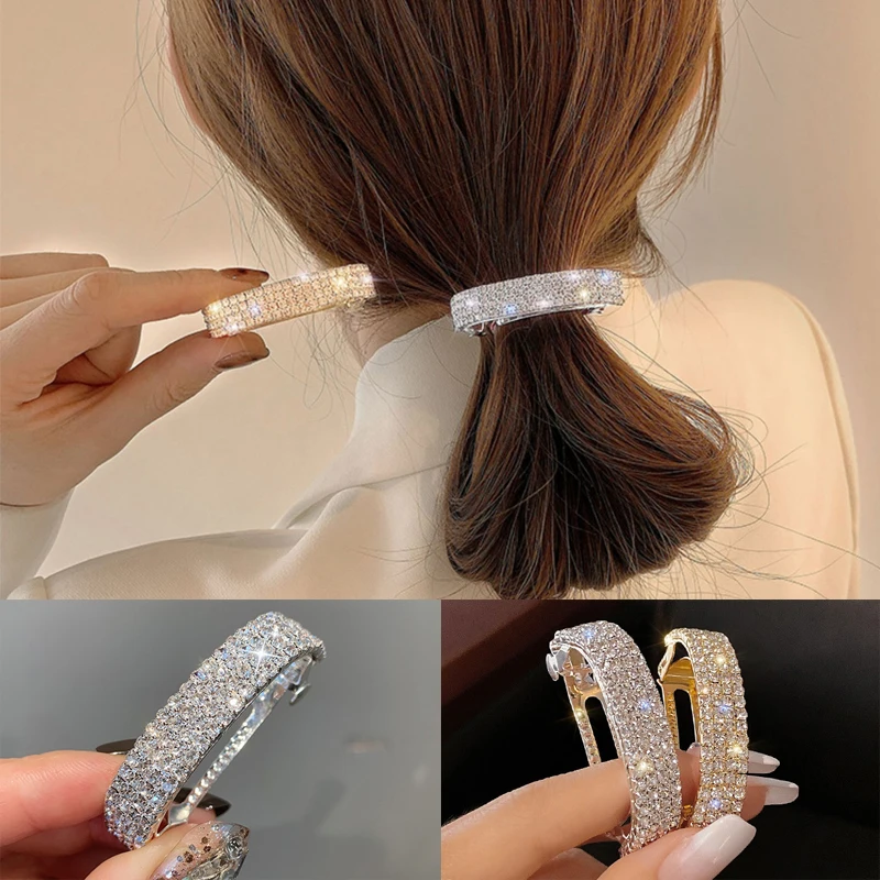 

Hairgrips Polytail High Quality Shinnig Diamond Korean Style Hair Clips Girls Accessories For Women