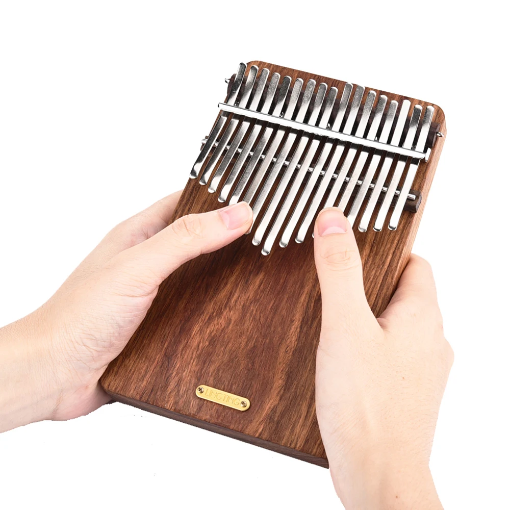 

17 клавиш переносное пианино LINGTING K17P Kalimba Mbira Sanza из массива дерева с сумкой для хранения чехол музыкальная книга стикер