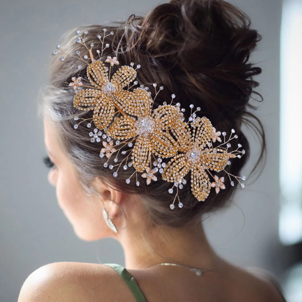 

Women Tiara Crystal Bridal Headdress For Wedding Hair Accessories Rhinestone Wedding Headpieces Elegant Women Crowns Pageant