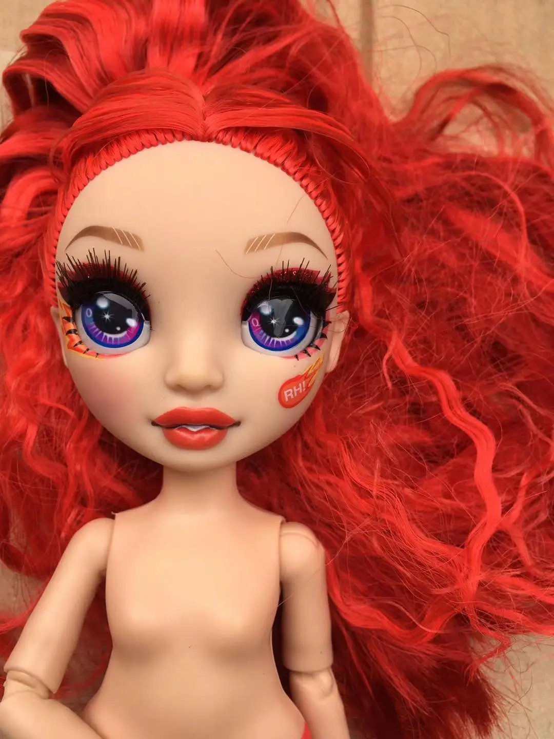 

Sparkly Glasses Eyes With Real Eyelash Colorful Hair Doll Toys Rainbow Doll Figures Girl Favorites Collection Doll Toy