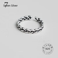 real 925 sterling silver rings for women chain trendy fine jewelry large adjustable antique rings anillos vantage gift ring