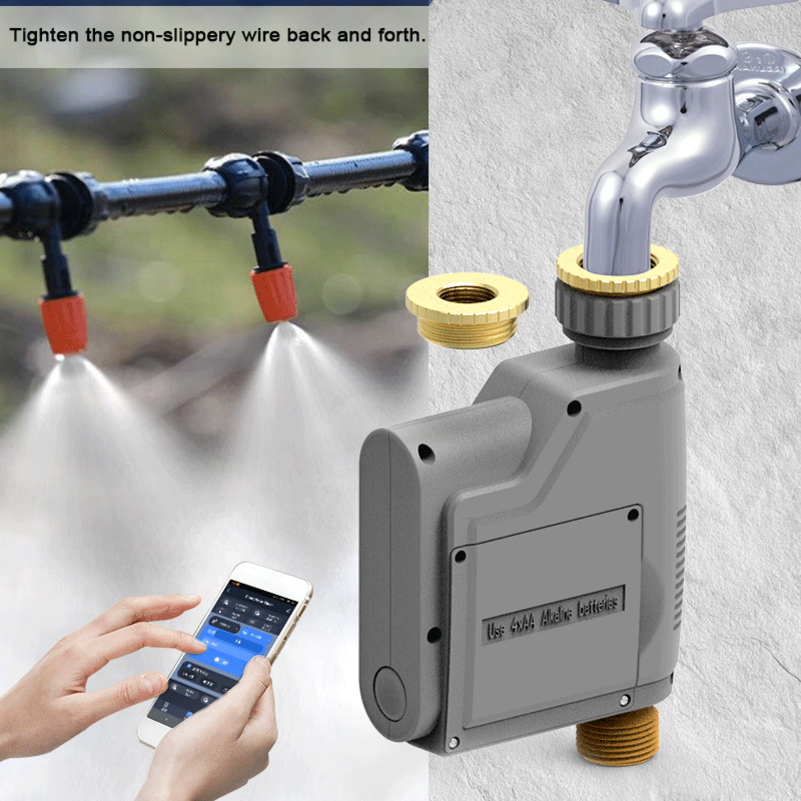 

Automatic Garden Watering System Kits Irrigation Timer Watering Kits Control Capacity Intelligent Irrigation System Valve Timer