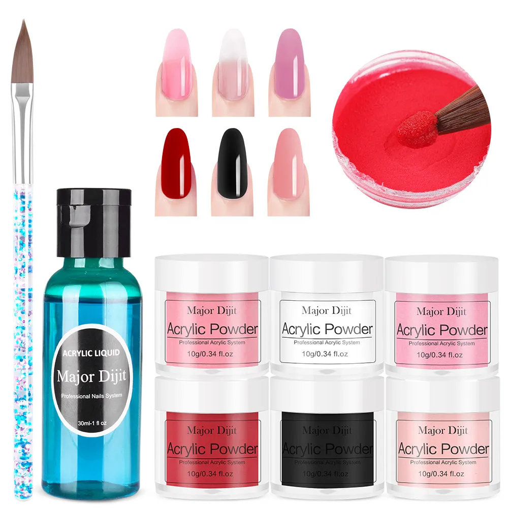 

Acrylic powder Nail Kit Pink Red Carving Nail Art Gel For Extension Manicure Tools Set Acrylic powder For Manicure DIY Decals