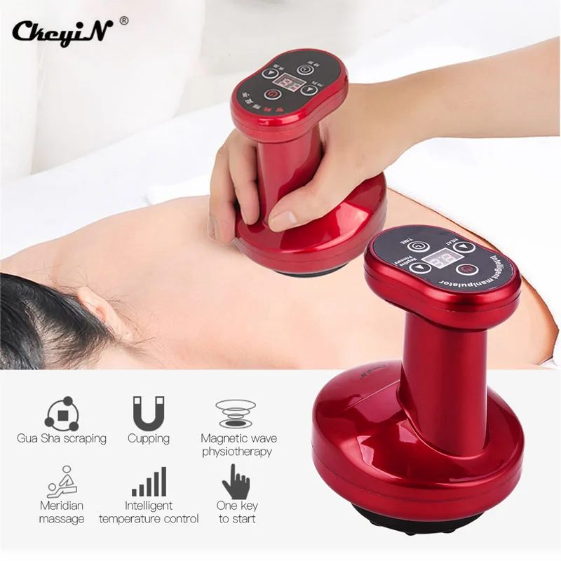 

CkeyiN Electric Cupping massage Scraping Body Relaxation massager Stimulate Acupoints Vacuum guasha Device Healthy Care scraper