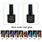 Гель-лак для ногтей, 9 цветов, блестящие разбитые алмазы, банджи, светоотражающие яркие полуперманентные гибридные Лаки, клей для ногтей