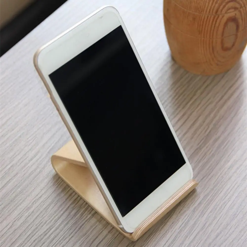

Creative Solid Wood Phone Holder Universal Mobile Desktop Stand Multifunction Tablet Stand Charging Stand Wooden Base