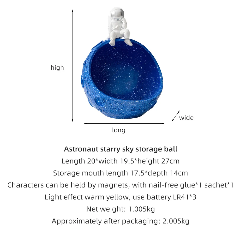

Home Decoration Accessories Nordic Creative Decoration Astronaut Storage Box Candy Nut Storage Figurines Modern Home Decoration