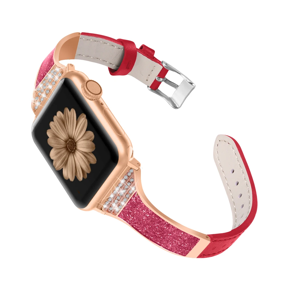 

Женский керамический ремешок для Apple Watch, кожаный ремешок для Iwatch 38 мм, 42 мм, 40 мм, 44 мм, браслет для IWatch 5, 6, 4, 3, браслет