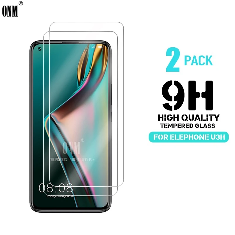 2 шт. закаленное стекло для ELEPHONE U3H защита экрана 2.5D 9H Премиум Закаленное Защитная