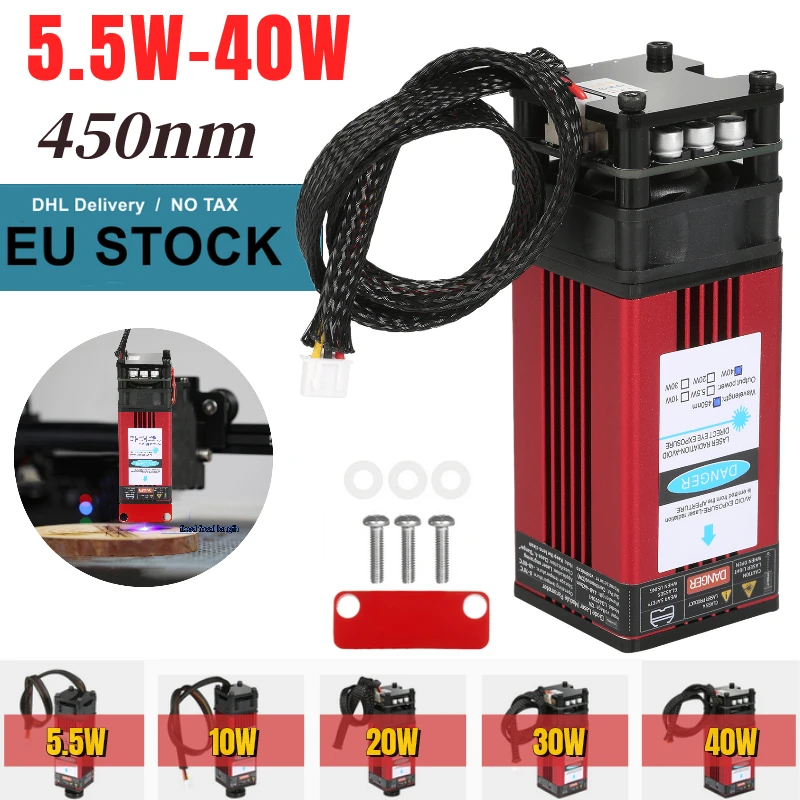 Лазерная головка 450 нм для лазерного гравировального станка 10/20/30/40 Вт |