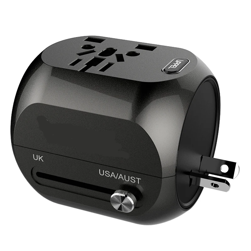 universal eu us au uk all in one travel adapter kit with multi port quick charger 3 0 usb type c max 30w6000mah dual fuse free global shipping