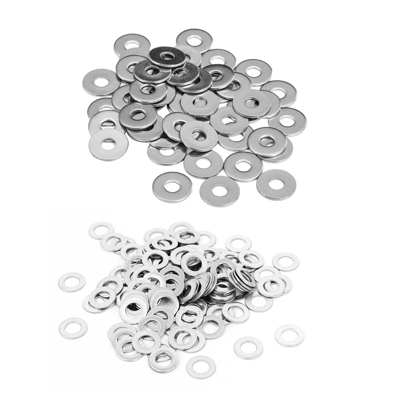 Большая сделка 200 шт. круглая плоская шайба из нержавеющей стали для болтов 100 M5X10Mm