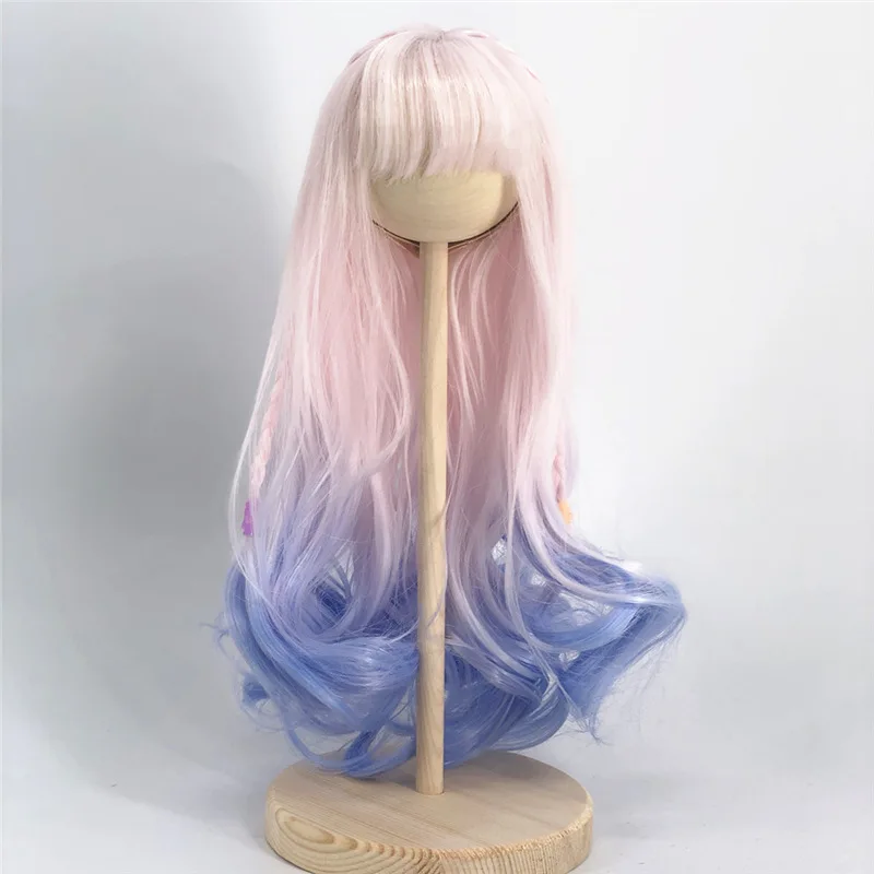 1/3 Bjd парик окружность головы 21-23 см для 60 Аксессуары куклы розовый + фиолетовый