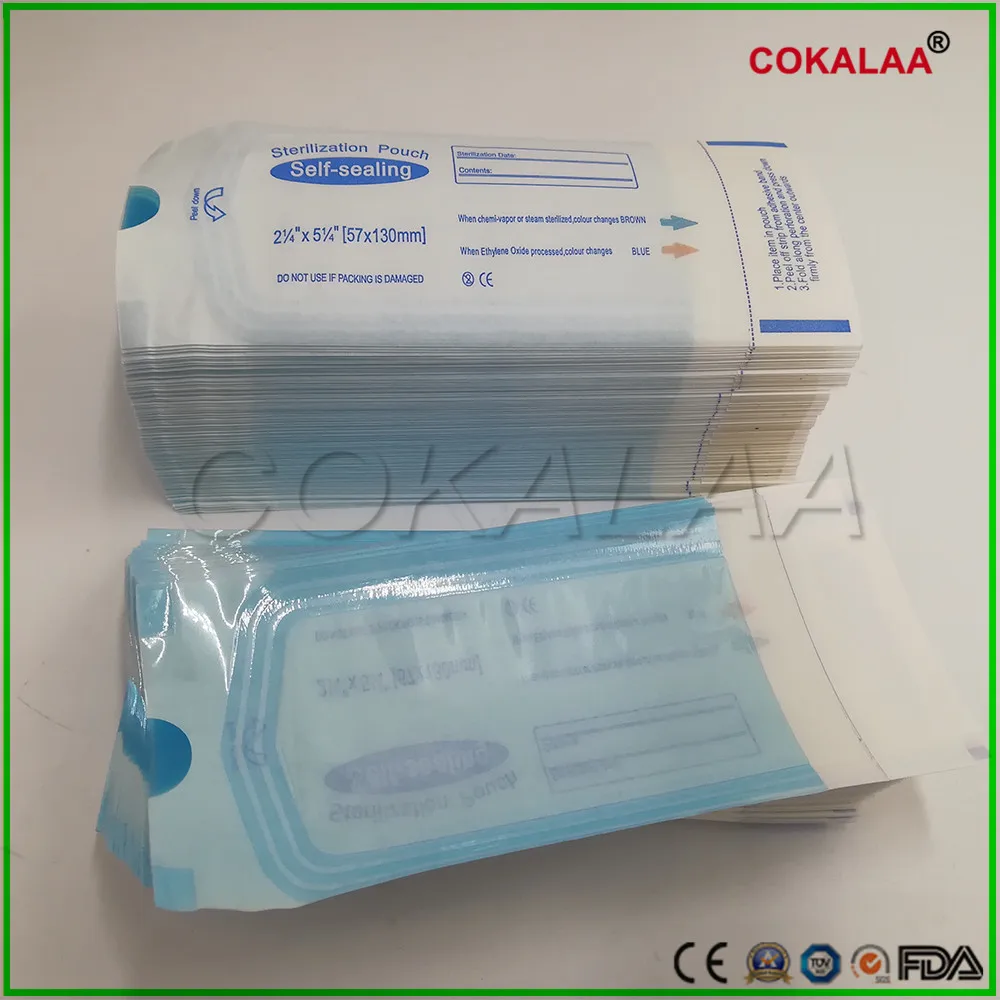 Одноразовый пакет для хранения стоматологических инструментов 57*130 миниатюрный
